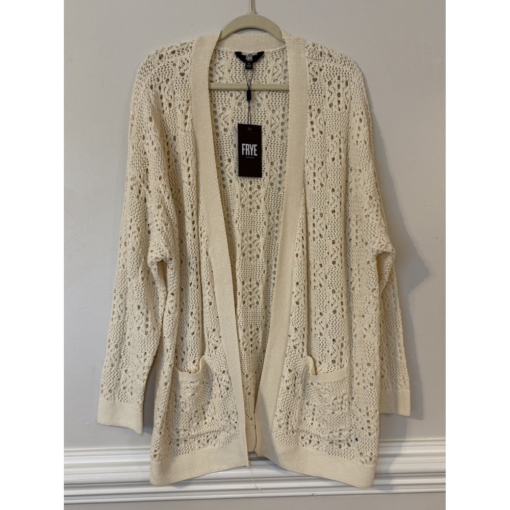 Frye The Original Women's Cardigan Sweater Vanilla Ice XL NWT